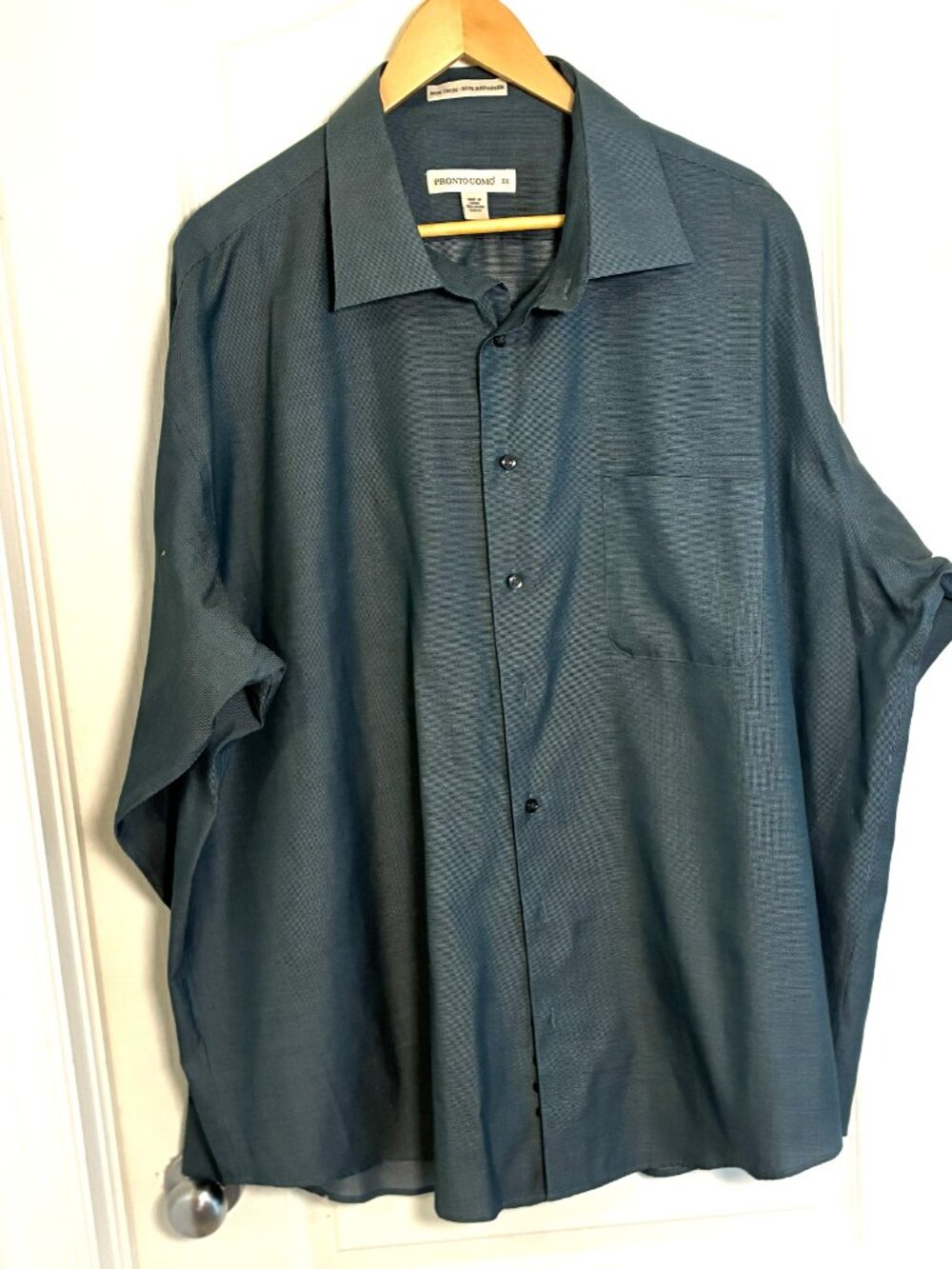 PRONTO-UOMO Teal Men's Shirt Size 3X